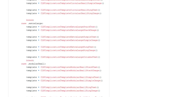 ClockKit complications cheatsheet