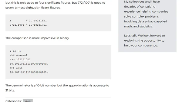 e approximation