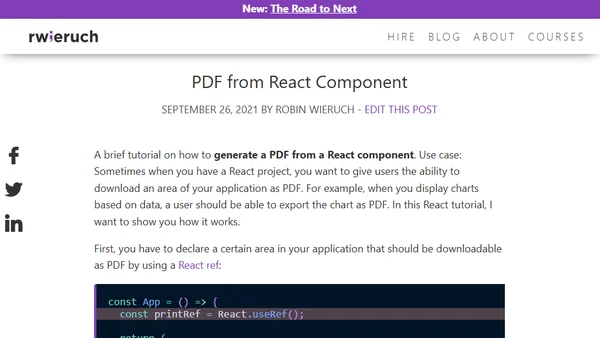 PDF from React Component