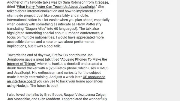 Summing Up JSConf EU 2014