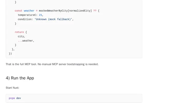 How to Set Up an MCP Server for an Existing Nuxt App