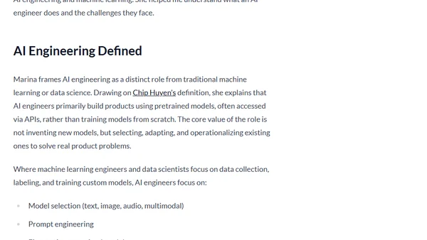 Beginning AI Engineering