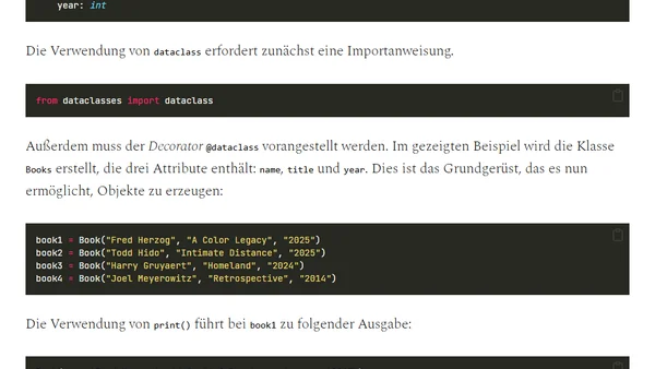 dataclass in Python