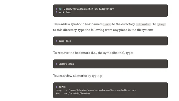 Quickly Navigate your Filesystem from the Command Line