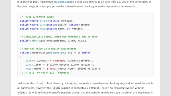 Closed class hierarchies: Exploring the .NET 11 preview - Part 4