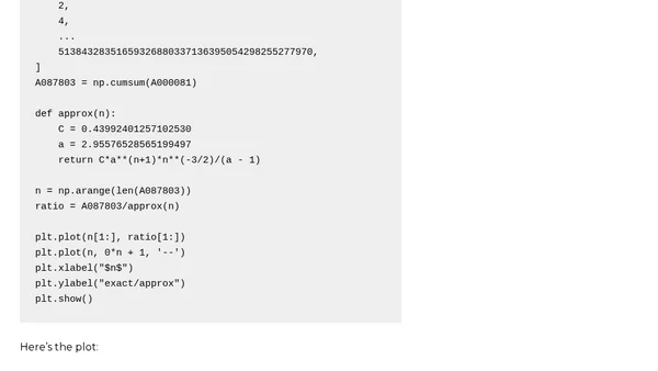 Estimating a cumulative sum