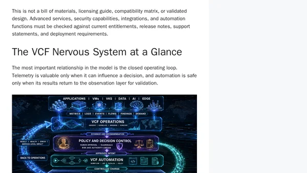 VMware Cloud Foundation 9.1 as a Cloud Nervous System: A Practical Operating Model