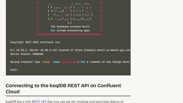 Connecting to managed ksqlDB in Confluent Cloud with REST and ksqlDB CLI