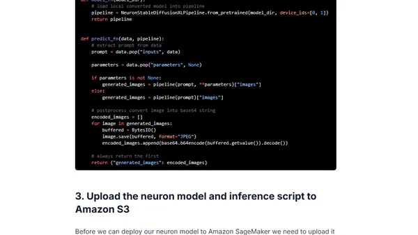 Deploy Stable Diffusion XL on AWS inferentia2 with Amazon SageMaker