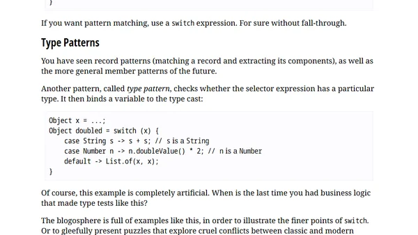 Nice and Naughty Cases of Pattern Matching