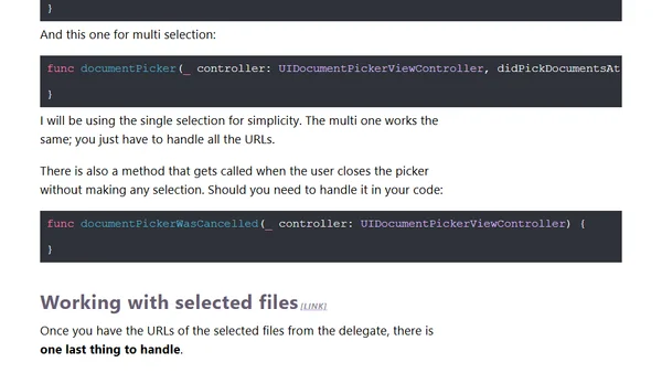 How to let user select file from Files