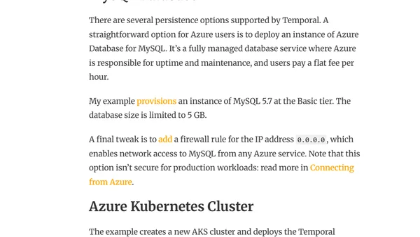 How To Deploy Temporal to Azure Kubernetes Service (AKS)