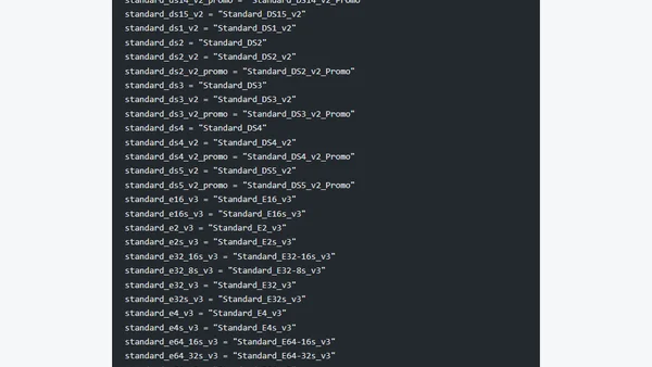Azure Tip: List of supported VM Sizes in Azure Container Services (AKS)