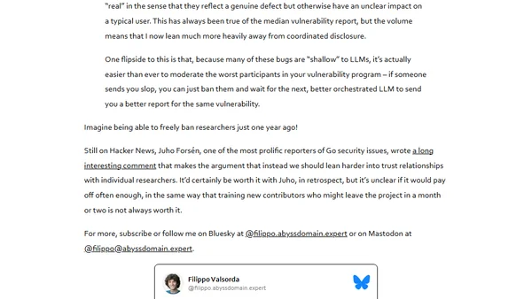 Vulnerability Reports Are Not Special Anymore