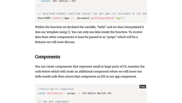 React 101 Tutorial