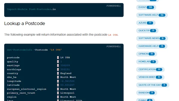 Posh-Postcodes.io