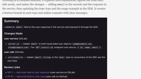 One Task, Two Providers: Coordinating Changes Across GitLab and GitHub in one session