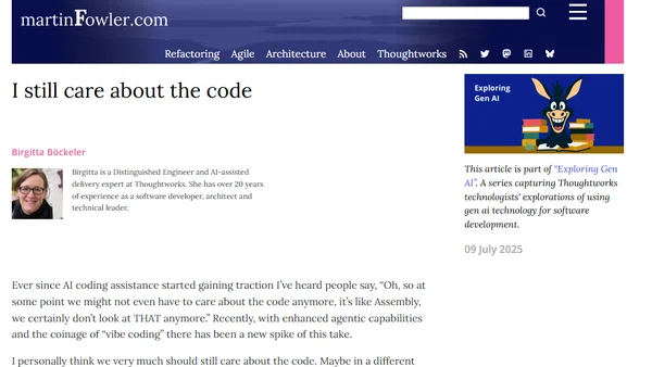 I still care about the code