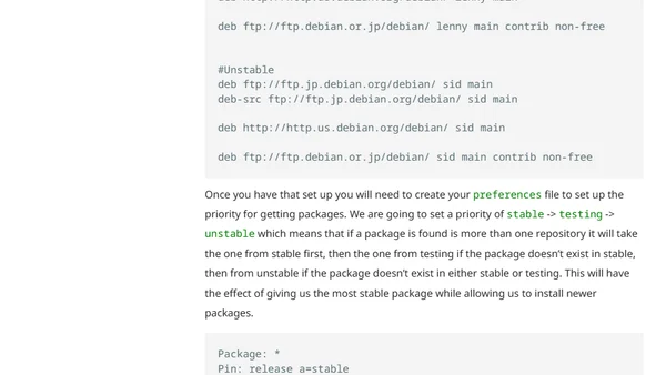 apt pinning