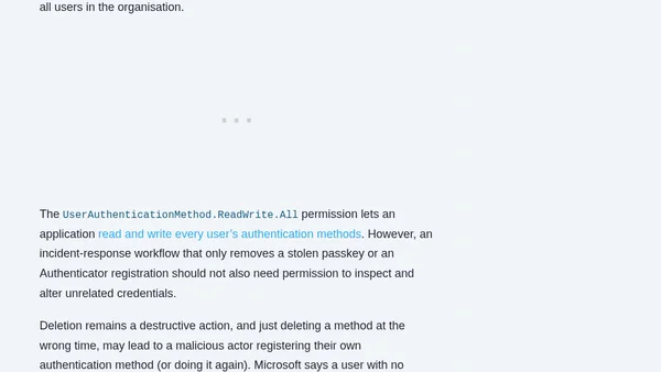 Microsoft just added 13 Graph authentication delete permissions