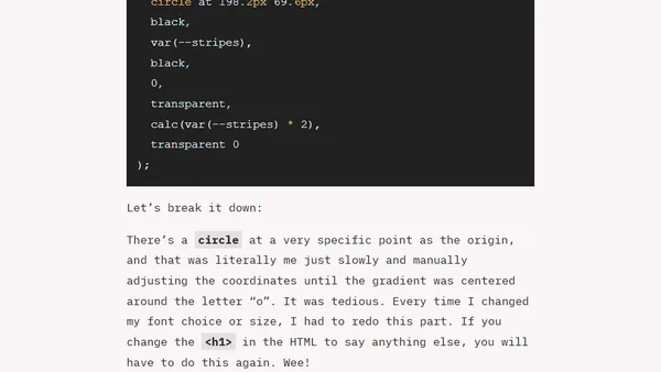An animated radial gradient mask over text in CSS
