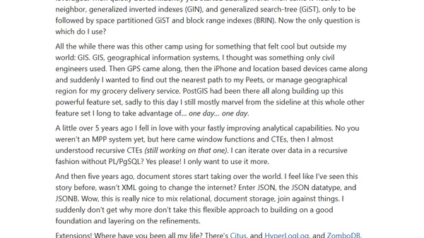 Dear Postgres