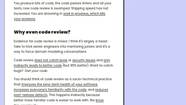 Theory of constraints, AI, and code review