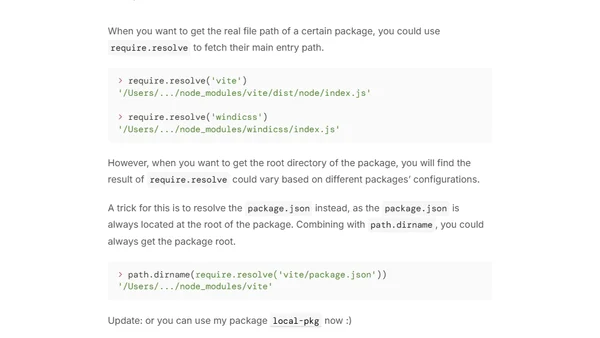 Get Package Root