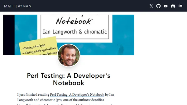 Perl Testing: A Developer’s Notebook
