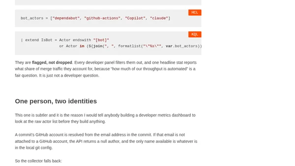 Collecting Developer Activity Without Making It Nonsense