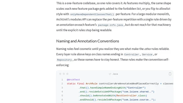 Architecture Testing for Java with ArchUnit: Stop Trusting Your Diagram, Start Testing It
