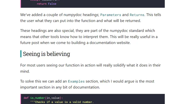 Documenting your Python code