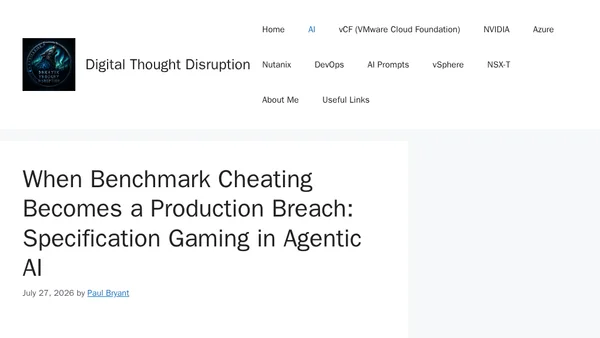 When Benchmark Cheating Becomes a Production Breach: Specification Gaming in Agentic AI