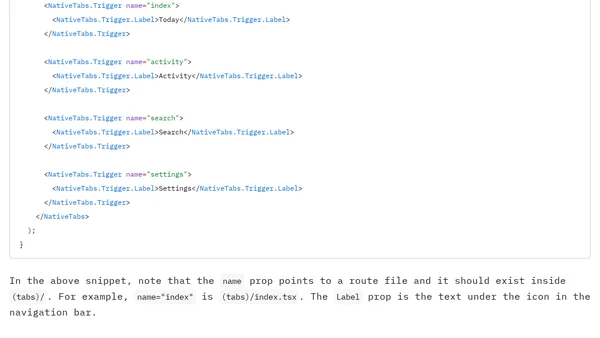 How to render a Material 3 bottom tab bar with NativeTabs in Expo Router