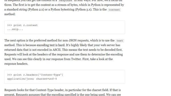 A Whistlestop Tour of Python Requests