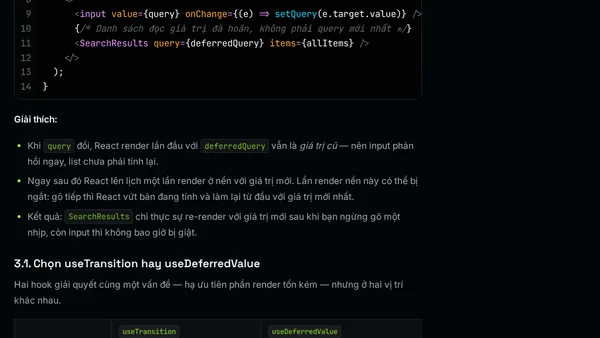 Concurrency Trong React 18: Transitions Và Suspense