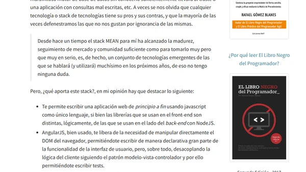 Por qué me gusta el stack MEAN