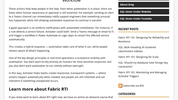 Fabric RTI 101: Triggering Teams, Emails, and Workflows from Activator