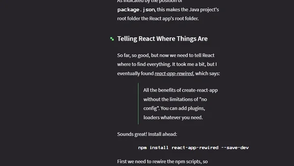 Sorting A React App Into Java's Folder Structure