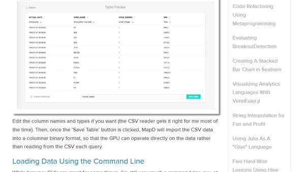Getting Started With OmniSci, Part 1: Docker Install and Loading Data
