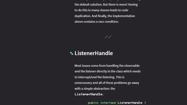 Don't Remove Listeners - Use ListenerHandles