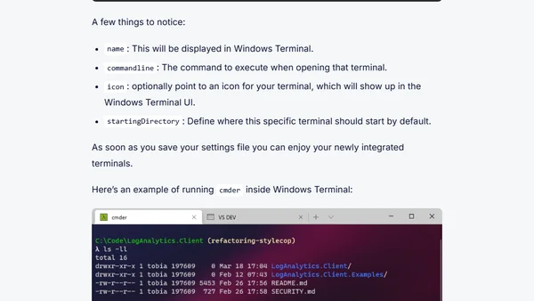 Using third-party terminals within Windows Terminal