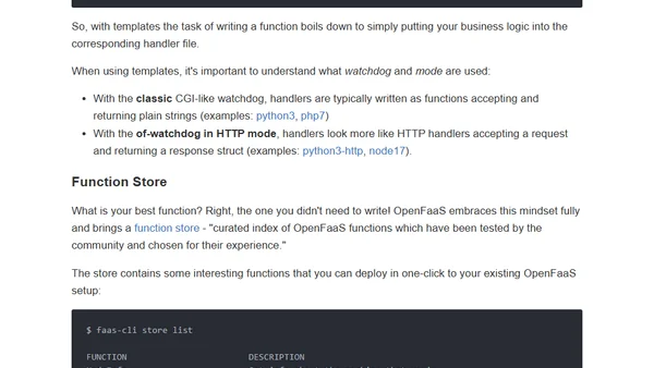 OpenFaaS - Run Containerized Functions On Your Own Terms