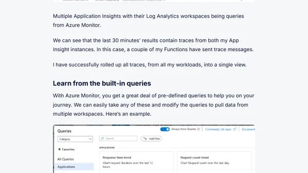 Querying data from multiple Application Insights instances