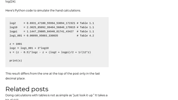 Calculating log(1000!)