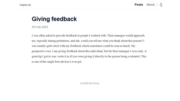 Giving feedback