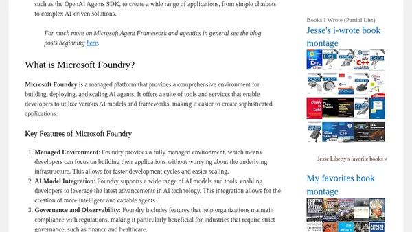 Microsoft Agent Framework and Foundry