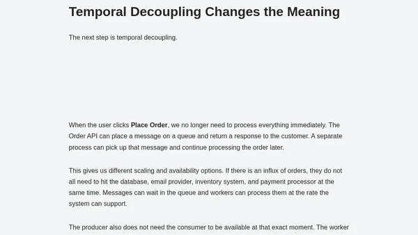 Decoupling in Software Architecture Moves Complexity