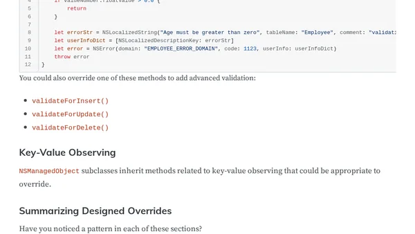 How Smart (Or Dumb?) Should NSManagedObjects Be?
