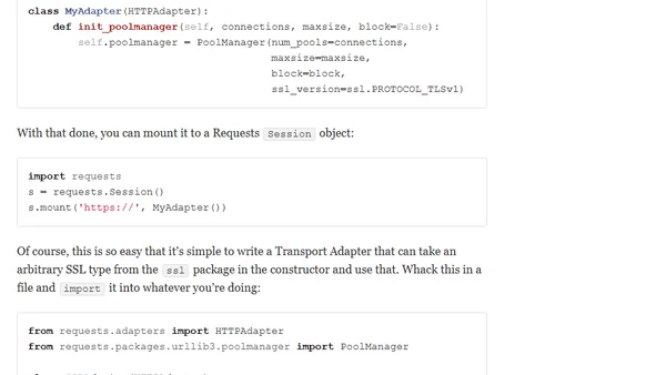 Choosing The SSL Version In Python Requests